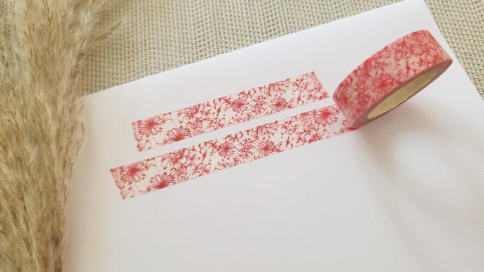 Washi Tape rote Blumen